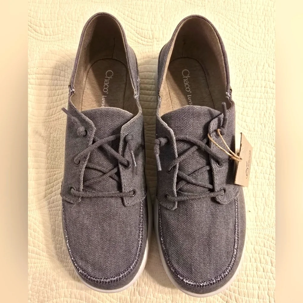 NIB Chaco Men's Chillo Gray Canvas Sneakers